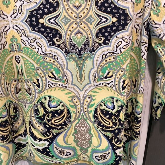 NWOT. Charter Club Women’s L Nylon & Spandex Print 3/4 Sleeve Top - Picture 5 of 9